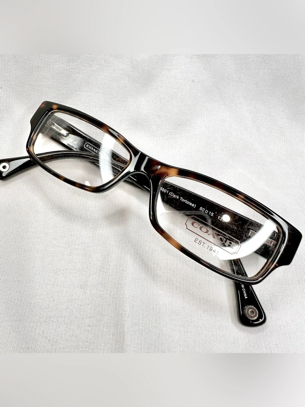 NEW Coach HC 6030 (Nadia) Rectangular Glasses in Dark Tortoise